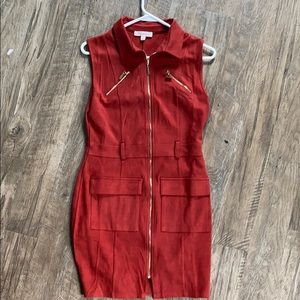 Zip all the way up dress!